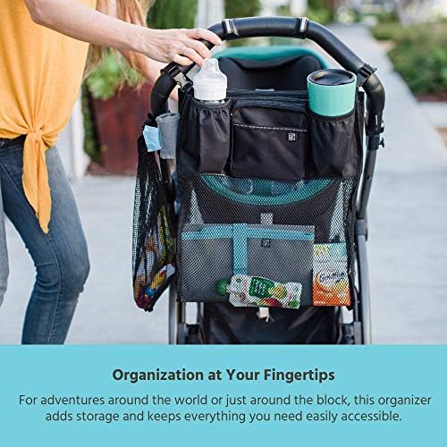 J.L. Childress Universal Cups N Cargo Stroller Organizer & Caddy, Black