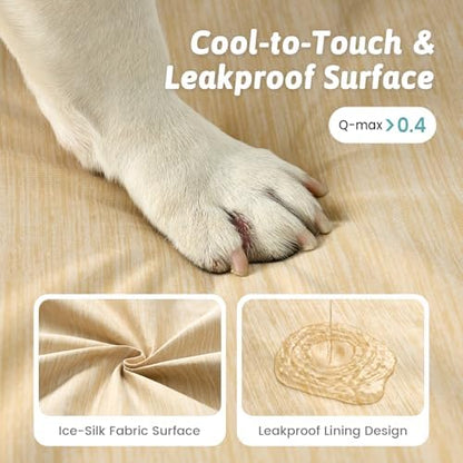 COZY KISS Orthopedic Dog Cooling Bed for Medium Small Dogs, 30x20 inch