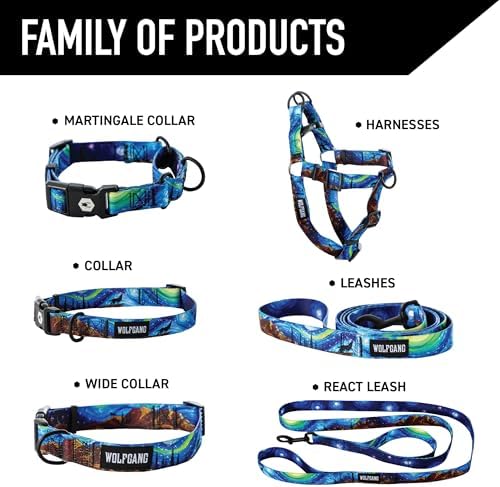 Wolfgang 1 Inch Venture Dog Leash Starrywolf Print Large