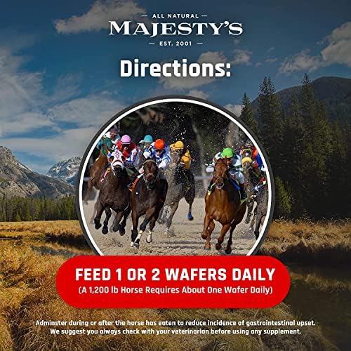 Majesty's Flex HA Wafers - Superior Performance Horse/Equine Joint Support Supplement - HA, Vitamin C, Yucca, Glucosamine - 30 Count (1 Month Supply)