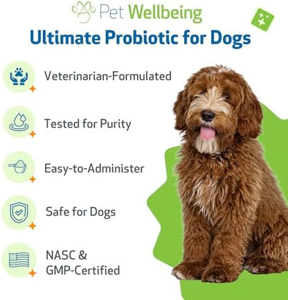 Pet Wellbeing Ultimate Probiotic 9 Strains for Dogs - Gut Health, 160 g