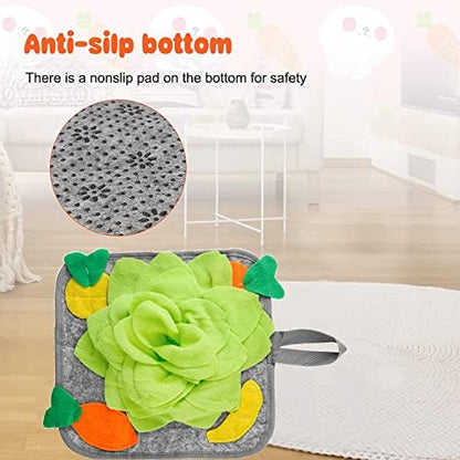Rabbit Foraging Mat Interactive Bunny Snuffle Feeding Toy for Small Animals