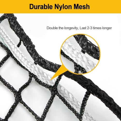 5x5ft Round Bale Hay Net for Horses, Heavy Duty Slow Feed Hay Net with 1.6" Mesh, Black Nylon Hay Feeder for Horses, Cattle, Goats, Includes Free Repair Kit, Reduce Waste