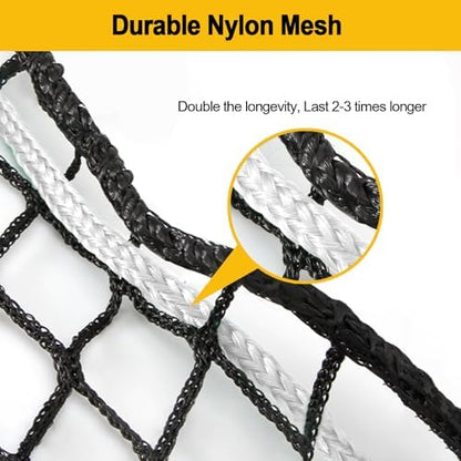 5x5ft Round Bale Hay Net for Horses, Heavy Duty Slow Feed Hay Net with 1.6" Mesh, Black Nylon Hay Feeder for Horses, Cattle, Goats, Includes Free Repair Kit, Reduce Waste