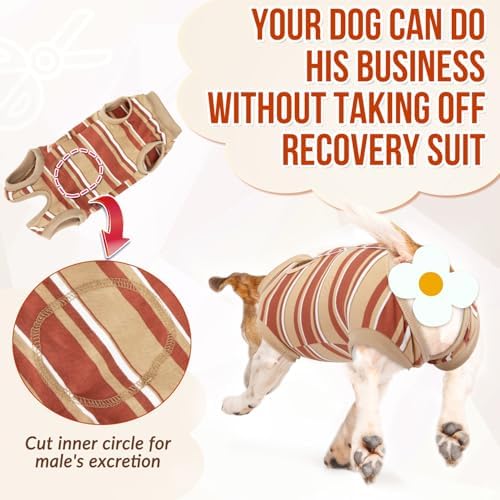 Lukovee Recovery Suit for Dogs, Onesie Spay Neuter Surgery Suit Female Male