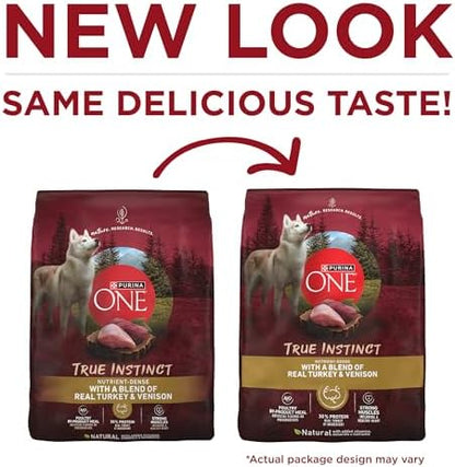Purina ONE True Instinct Dry Dog Food, Real Turkey & Venison, 7.4 lb Bag