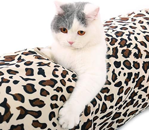 PAWZ Road XL Collapsible Cat Tunnel for Fat Cats & Rabbits - 51"x12" Extra Wide Pet Play Tunnel with 12-Inch Diameter for Large Cats, Small Dogs