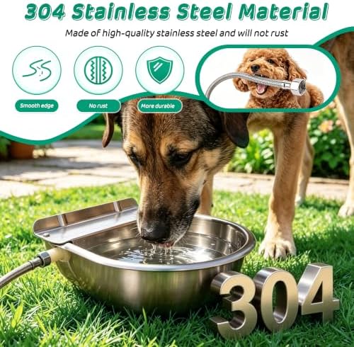 Automatic Livestock Waterer Bowl,304 Stainless Steel Float Valve Pet Bowl