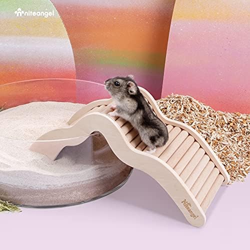 Niteangel Hamster Climbing Bridge Ladder for Hamster Aryclic SandBath Box or Other Small-Sized Pets