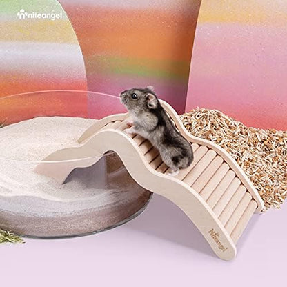 Niteangel Hamster Climbing Bridge Ladder for Hamster Aryclic SandBath Box or Other Small-Sized Pets