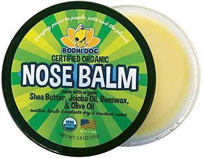 Bodhi Dog Organic Nose Balm - Moisturizes, Soothes & Protects Dry and Cracking Noses - USDA Certified Organic for Dogs & Cats - Suitable for All Breeds, Including Bulldogs, Retrievers & Terriers (2oz)