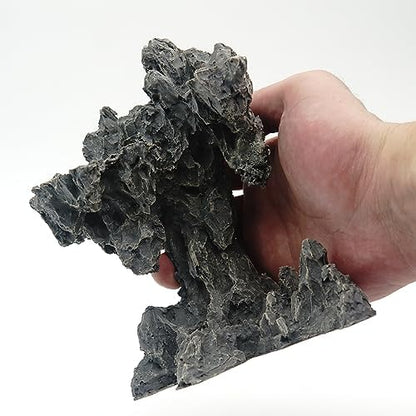 Allcolor Aquarium Rock Decor, 3-Piece Elf Island for 5-10 Gallon Tanks
