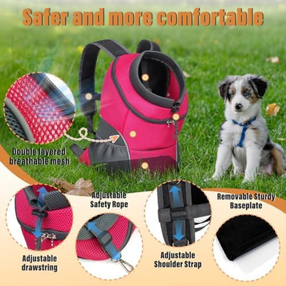 YUDODO Dog Front Carrier Backpack, Adjustable Breathable Dog Backpack