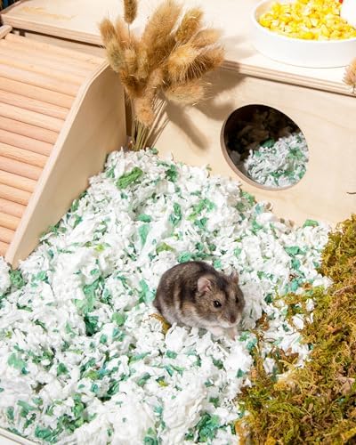 Niteangel Paper Pellets Hamster Bedding: 36L White/Green Absorb Odor