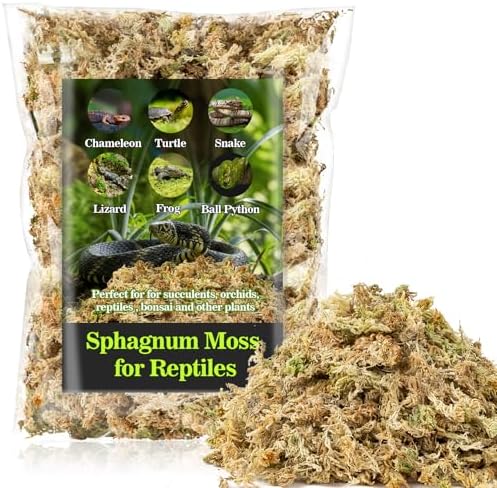Sukh Sphagnum Moss for Reptiles & Plants - Terrarium Reptile Moss, 3.5 OZ
