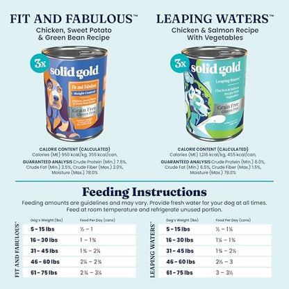 Solid Gold Wet Dog Food Variety Pack for Picky Eaters, Adult Dogs, 6ct