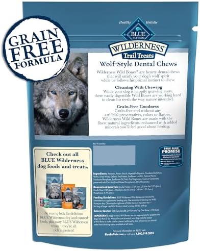 Blue Buffalo Wilderness Mini Dog Dental Chews, Grain-Free, 27 oz