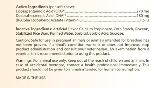Healthy Breeds Xoloitzcuintli Omega HP Fatty Acid Skin and Coat Support Soft Chews 60 Count