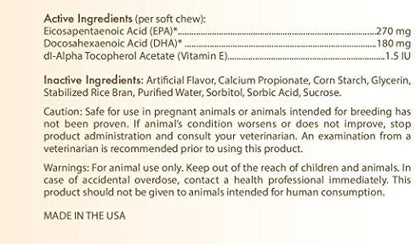 Healthy Breeds Xoloitzcuintli Omega HP Fatty Acid Skin and Coat Support Soft Chews 60 Count