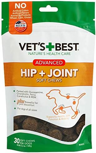 Vet's Best Advanced Hip & Joint Soft Chews for Dogs, 30 Day Supply