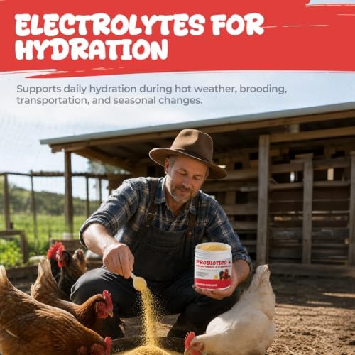 Chicken Electrolyte, Vitamin & Probiotic Supplement for Water & Hydration