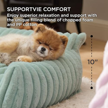 Bedsure ComfyFleece™ Shown on TV Cute Dog Couch for Medium Dogs,36in Green