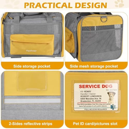 Cat Carriers, 17.7"x13"x13" Collapsible Pets Travel Carriers