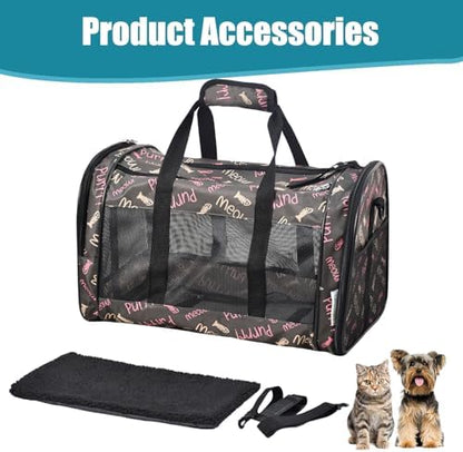 Soft-Sided Kennel Pet Carrier, Airline Approved Travel Handbag