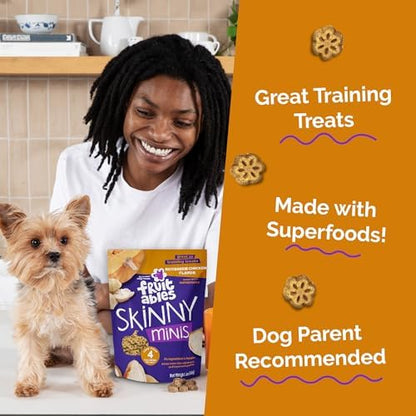 Fruitables Skinny Mini Dog Treats, Training Treats, Rotisserie Chicken, 5oz