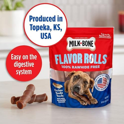 Milk-Bone Flavor Rolls Dog Chews, Chicken Doodle Dandy, 5 Count