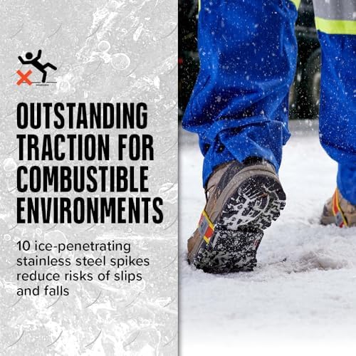 K1 Mid-Sole Intrinsic Ice Cleats for Men & Women - Rotatable Non-Sparking Traction Aids for Winter Snow - Low Profile