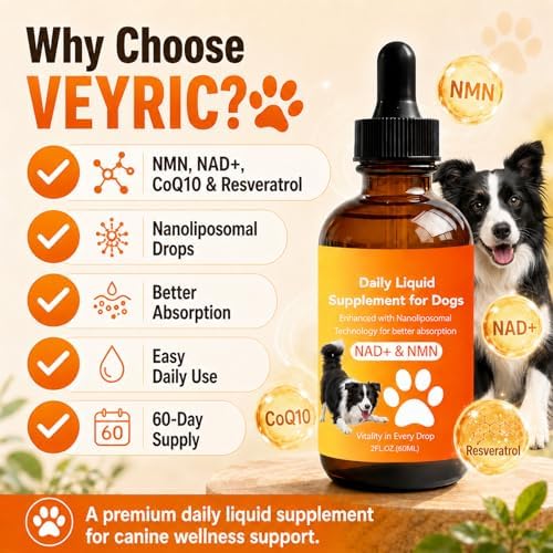 Dog Longevity Supplement with NMN, NAD+, CoQ10 & Resveratrol