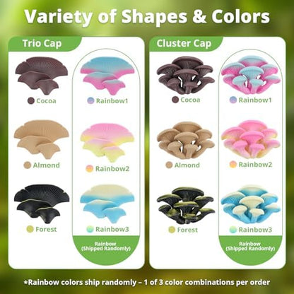 Westant Mushroom Decor for Reptile Tank, Pet-Safe (Almond, Trio Cap)