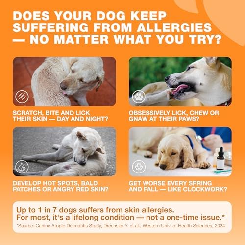 Dog Allergy Relief Chews for Itchy Skin, Licking Paws, Hot Spots & Immune