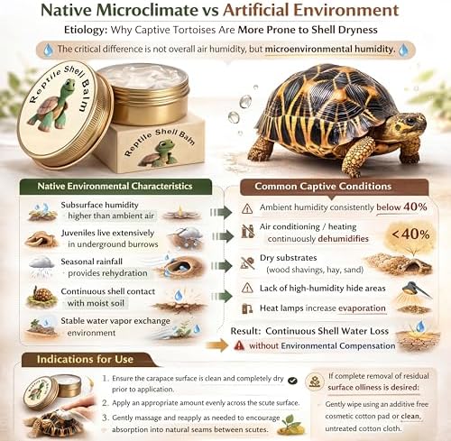 2.6 Oz Tortoise Shell Balm – Professional Dry, Cracked & Dull Shell Care Ointment & Conditioner for Sulcata, Russian & Hermann Tortoises – Natural Wax & Lanolin Formula