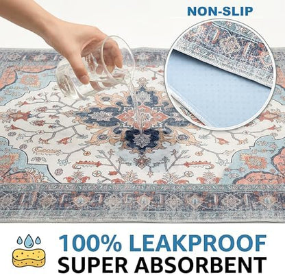 Washable Pee Pads for Dogs,Great Urine Absorbent Reusable Puppy Training Pads,Waterproof,Leak-Proof & Non-Slip Potty Pads for Whelping,Crate,Playpen,Bed.(Blue Floral,36"x36")