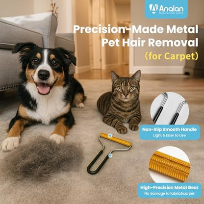 Analan 3 in 1 Pet Grooming & Hair Removal Kit (Sky Blue)