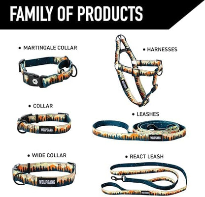 Wolfgang Heavy Duty Dog Leash, Pull-Tested to Over 800 lbs for Walking & Training, Overland Print, Large