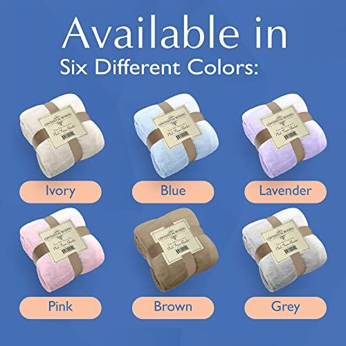 Continental Bedding Microfleece Bed Blanket – Soft Lightweight Warm Cozy Blanket for Bed & Crib – Twin 50x60, Twin XL 50x70, Crib 30x40 – Plush Fleece Throw for All Seasons - Gray