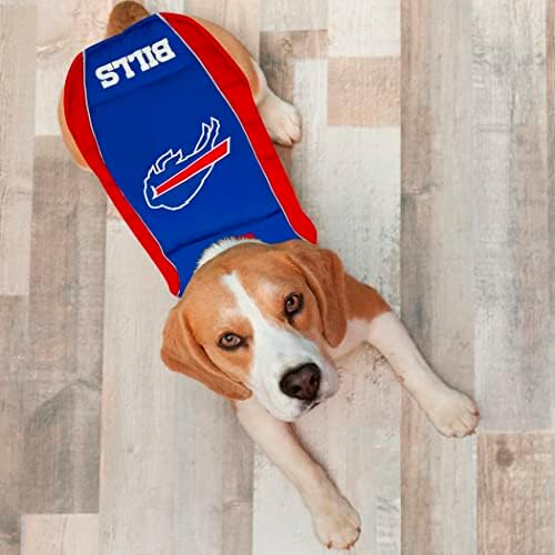 NFL Buffalo Bills Puffer Vest for Dogs & Cats, Size Large. Warm, Cozy, and Waterproof Dog Coat, for Small and Large Dogs/Cats. Best NFL Licensed PET Warming Sports Jacket