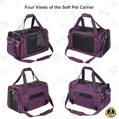 EliteField Deluxe Soft Pet Carrier for Cats and Dogs (3-Year Warranty)