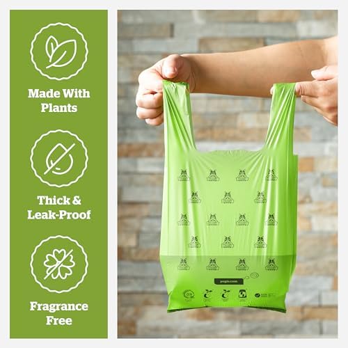 Pogi's Compostable Poop Bags with Easy-Tie Handles – Leak-Proof, Extra-Large, Made with Plants (Single Roll, 120-Count)