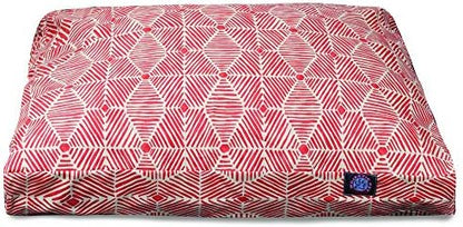 Majestic Pet Rectangular Dog Bed, Small, 27x20x4 in, Washable, Salmon