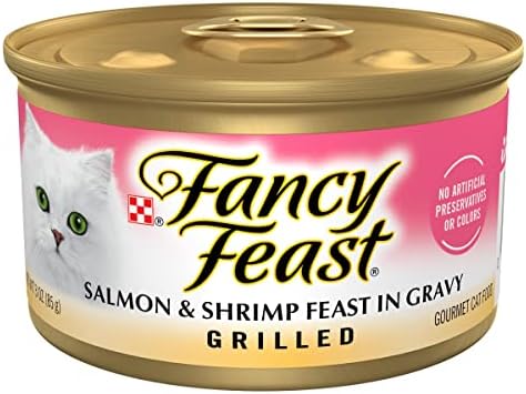 Purina Fancy Feast Salmon & Shrimp Wet Cat Food in Gravy (24) 3oz Cans