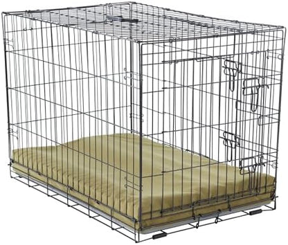 Happy Hounds Cooper Deluxe Reversible Crate Pad - Small - Moss