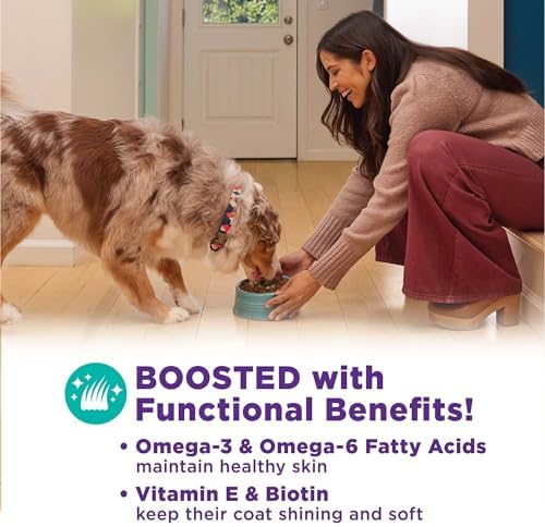 Wellness Bowl Boosters Skin and Coat Health Dog Food Topper with Freeze Dried Pieces for Small, Medium, and Large Breeds, Grain Free, Natural, Chicken Recipe, 4 oz Bag