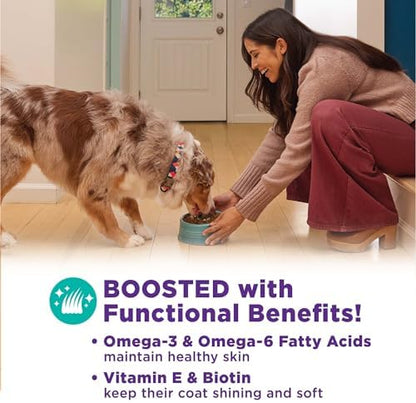 Wellness Bowl Boosters Skin and Coat Health Dog Food Topper with Freeze Dried Pieces for Small, Medium, and Large Breeds, Grain Free, Natural, Chicken Recipe, 4 oz Bag