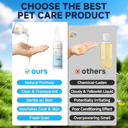 Pet Steam Brush for Dogs, Waterless Shampoo Refill for Dogs & Cats (2PCS)