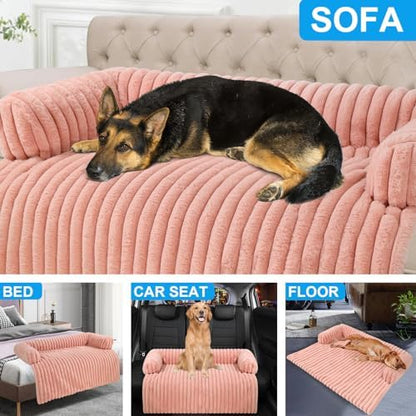Dog Couch Bed,Pet Couch Cover For Sofa,Dog Couch Cover Protector(Pink, XL)