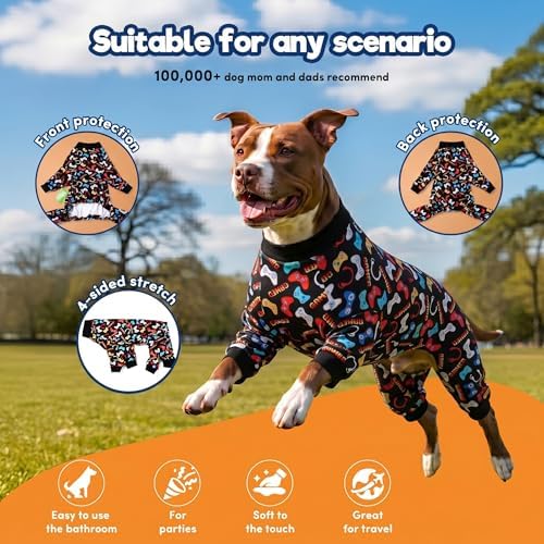 LovinPet Large Dog Pajamas, Dog Clothes, Pet PJs, Game Console Print, 2XL